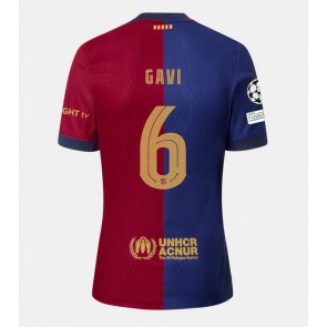 Billiga Barcelona Paez Gavi #6 Hemmatröja 2024-25 Kortärmad